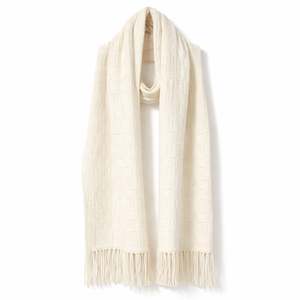 All Womens: Adele Cable Knit Scarf - Cream
