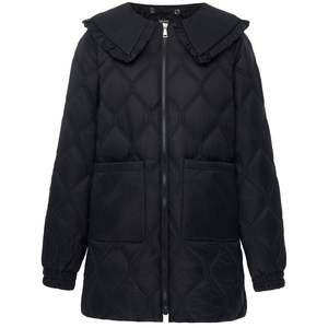 Jackets And Coats: Tess Quilted Coat - Black