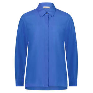 Clearance: Katie Women's Cupro Blouse - Cornflower