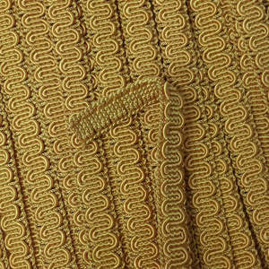 GIMP BRAID Scroll 15mm Yellow Gold