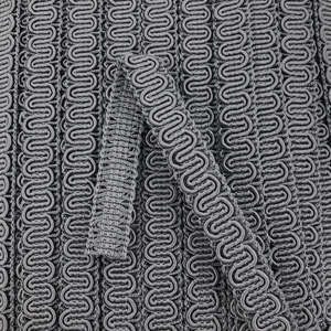GIMP BRAID Scroll 15mm Mid Grey