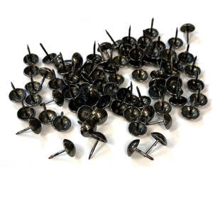 Decorative Nails Black Nickle Dome