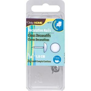 Upholstery Trimmings Decorative Chair Nails: DRITZ Decorative Nails Smooth White