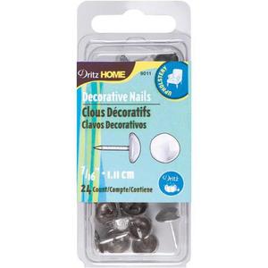 DRITZ Decorative Nails Silver Hammered