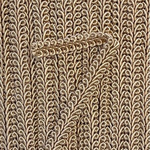 Upholstery Trimmings Gimp Braid: GIMP BRAID French 12mm Beige Gold