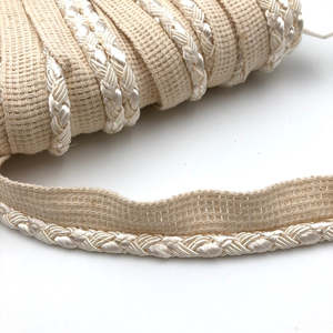 FLANGED CORD Ivory Braided