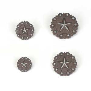 Leathercraft Hardware Conchos: IVAN Berry Star Concho