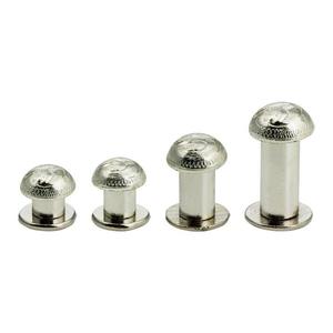Leathercraft Hardware Screw Posts: IVAN Solid Brass Floral Screw Posts