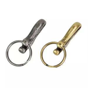 Leathercraft Hardware Keyrings: IVAN Belt Clip With Key Ring