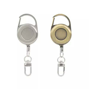 Leathercraft Hardware Keyrings: IVAN Retractable Metal Key Holders