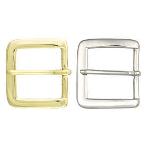 Leathercraft Buckles Strap Buckles: IVAN Solid Brass Heel End Bar Buckle
