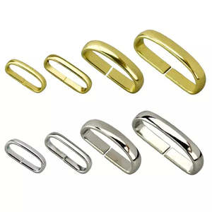 Leathercraft Buckles Buckle Loops: IVAN Strap Loops Keepers Solid Brass