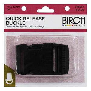 Leathercraft Buckles Other Buckles: BIRCH Quick Release Buckle Black