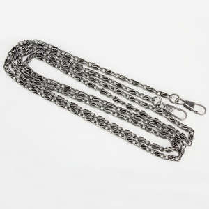 Leathercraft Components Bag Handles: IVAN Chain Strap Antique Nickel