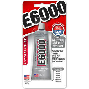 Leathercraft Supplies Glues: E6000 Crystal Clear Craft Glue