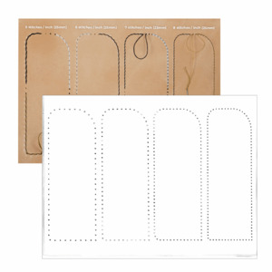Leathercraft Tools Templates Stencils: MAKERAID Embossed Pattern Stitching Guide