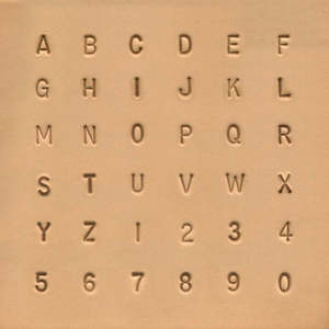 Leathercraft Stamping Carving Carving: IVAN Simple Alphabet & Number