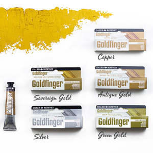 Upcycling Painting Waxes Rubs: ROWNEY Goldfinger Rub-On Metallic Finish