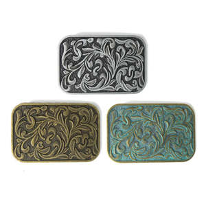 Leathercraft Buckles Trophy Buckles: IVAN Sheridan Rectangle Trophy Buckle