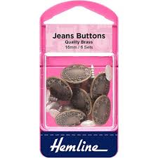 HEMLINE Jeans Button Metal