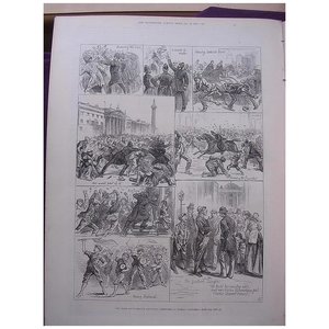 Products: The Irish Land League Agitation: Sketches In Dublin Saturday Evening, Oct.15' - Illustrated London News Oct.29 1881