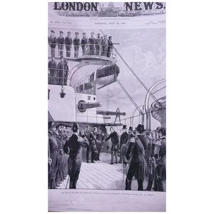 Products: The Italian Squadron at Portsmouth' Front Page from The London Illustrated News July 1895