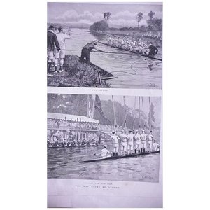 Products: The May Races at Oxford' Full Page from The London Illustrated News July 1892