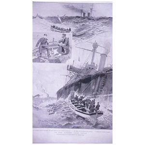 Products: The NAVAL Manoeuvres - Torpedo Practice' 'Full Page from The London Illustrated News August 1895