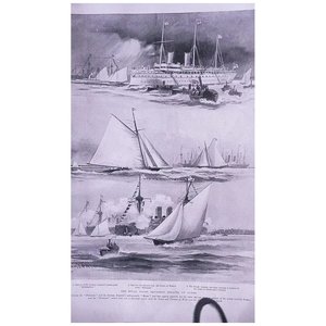 Products: The Royal Yacht Squadron Regatta at Cowes' Full Page from The London Illustrated News August 1895
