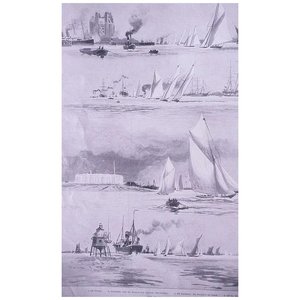 Products: The THAMES Yachting Season' Full Page from The London Illustrated News July 1895