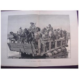 Products: The Transvaal War: Volunteers Crossing The Vaal River' - London Illustrated News February 1881
