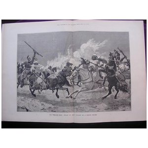 Products: The War In TUNIS: Attack Of Arab Cavalry On A French Square' - Illustrated London News Nov. 26 1881