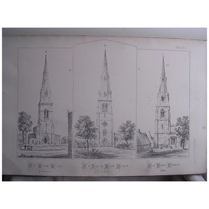 Products: Large Lithograph : St.Leonards Loddington St.James Spaldwick - St. Nicholas Cottesmore