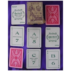 Rare Very Old New Zealand Playing Cards 'QUIT IT' Game