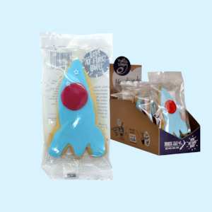 Single Wrapped Cookies: Grab'N'Go Shortbread Rocket 55g 16/SLV