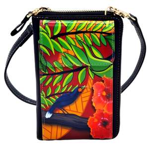 Fashion And Accessories: NZ Artwork Cell Phone Bags - Huia Bird