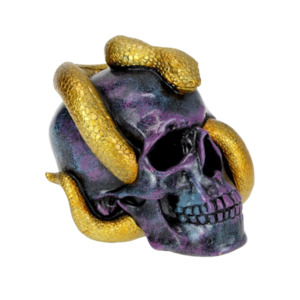 Purple Skull with Snake