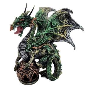 Steampunk: Green Dragon on Orb (LED)