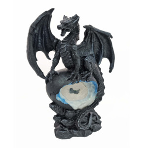 Steampunk: Black Dragon on Blue Geode (LED)