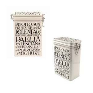 Kitchen: EB Rectangular Tin - White & Black Large