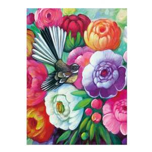 NZ Artwork Tea Towel - Fantail Irina