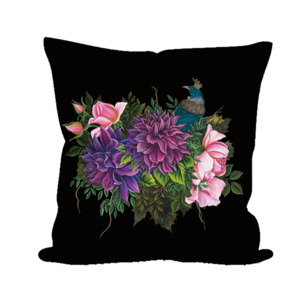 NZ Artwork Cushion Cover - Tui with Crown