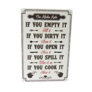 Tin Sign - Kitchen Orders
