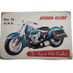 Novelty Signs: Hydra-Glide Tin Sign