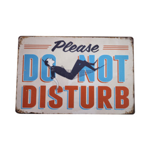 Do Not Disturb Tin Sign