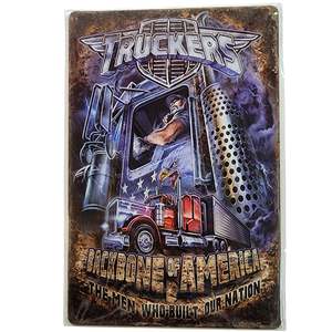 Novelty Signs: Truckers Tin Sign