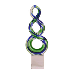 New Zealand Made Kiwiana: Glass Double Twist Ornament
