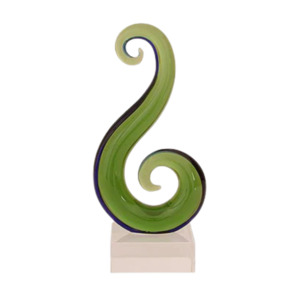 Glass Koru Hook Ornament