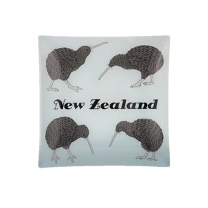 New Zealand Made Kiwiana: Glass Kiwi Plate