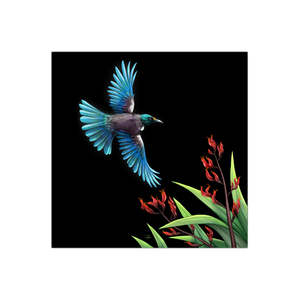 New Zealand Made Kiwiana: Tui in Flight LED Canvas